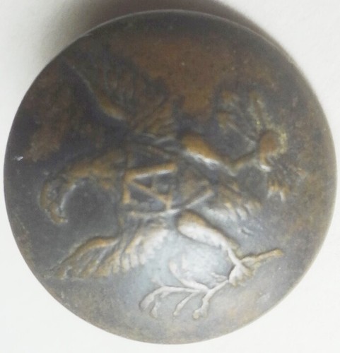 YOUNG SMITH 1860s CIVIL WAR authentic UNION ARTILLARY EAGLE 22mm BUTTON-NEW YORK - Picture 4 of 6
