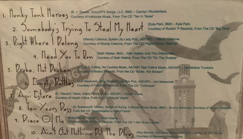 Enjoy Austin Texas CD Live Music Capital Of The World Billy Joe Shaver Kyle Park - Picture 6 of 9