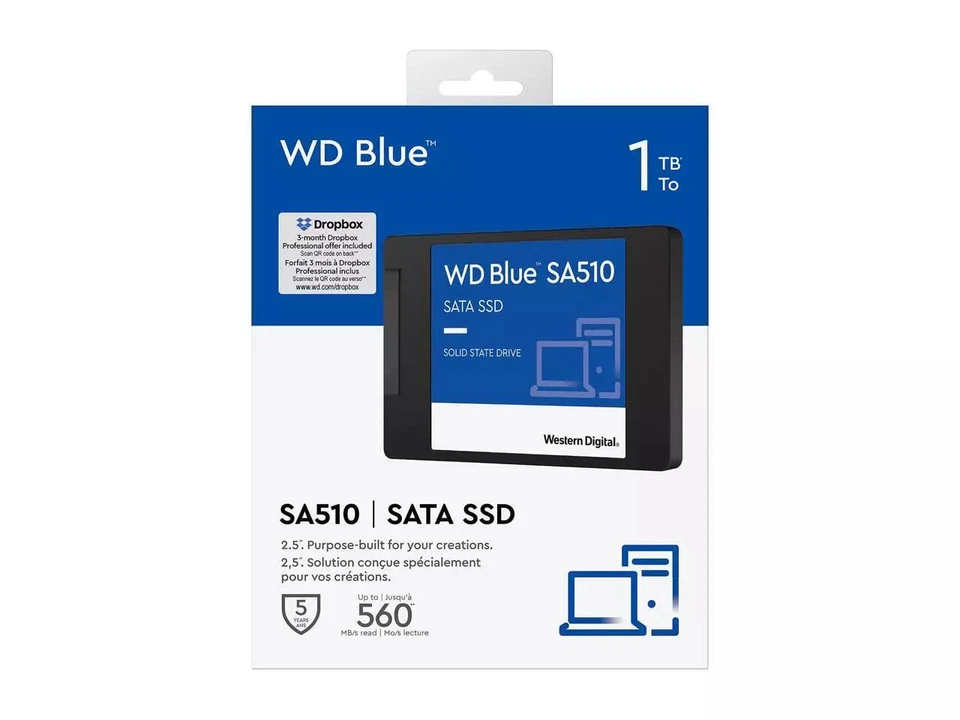 Western Digital 1/2TB WD Blue SA510 SATA Internal SSD Solid State Drive New Lot - Image 2 of 4