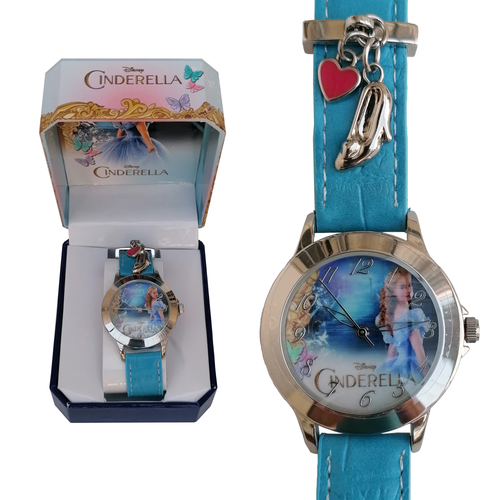OROLOGIO DA POLSO ANALOGICO CENERENTOLA DISNEY FILM BAMBINA COFANETTO -  WD16689 | eBay