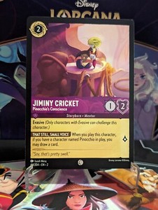 Jiminy Cricket Pinocchio's Conscience NM Lorcana Rise of Floodborn C 44/204