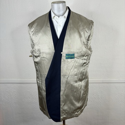 Ross & Comarty Blazer Mens 54L Navy Gold Buttons Wool Blend - Picture 8 of 11