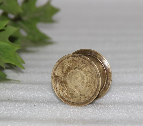 Antique Brass Unique Shape Kumkum Tikka Box Handcrafted Old Original - Picture 3 of 9