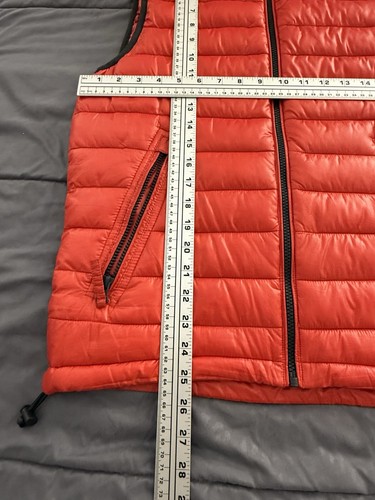American Eagle Outfitters Men's Red Puffer Vest Small Quality Outerwear, Zipper - Picture 8 of 9