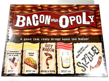 BACON-OPOLY Bacon Late for the Sky Board Game New Factory Sealed