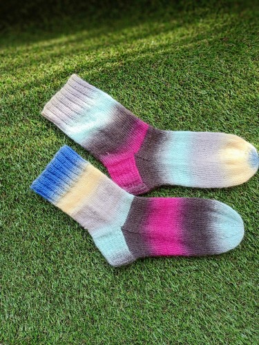 Hand knit wool socks for men US size 9-10 - Picture 9 of 14