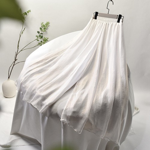 Women Loose Chiffon Harem Trouser Summer Palazzo Pants Elastic Waist Wide Legs - Picture 6 of 17
