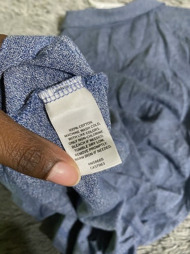 Polo Nordstrom Blu Piqué - Abbigliamento classico casual preppy golf L - Foto 8 di 8