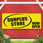 Surplus Store Now Open Advertising Banner Vinyl Mesh Sign grand opening welcome