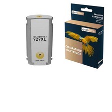 Cartouche pour HP 727 B3P21A/F9J78A Compatible Jaune x 1 QUALITONER