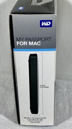 WD Western Digital My Passport for Mac 500 GB External Hard Drive New Open Box - Picture 2 of 6