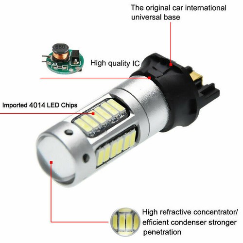 2x CANBUS For BMW 3 DRL Daytime Running Light Xenon LED Bulb PW24W F30 F31 - Picture 9 of 9