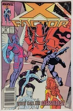 X-factor #43 Vol. 1 Newsstand Edition F+ Marvel Comics 1989 Sleeve And Board 