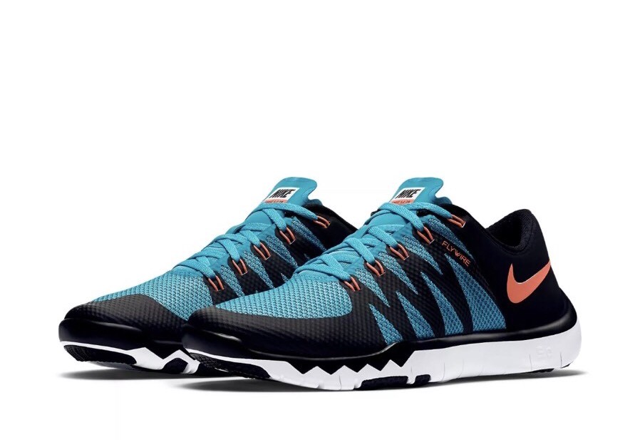 Nike Men's SZ 10 Free Trainer Training Black/Hypr Orange/Bl Lgn/White 719922-084 Nike Men's SZ 10 Free Trainer Training Black/Hypr Orange/Bl Lgn/White 719922-084