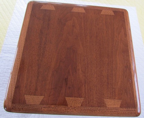Lane End Table 1960s Mid Century Acclaim Walnut & Ash Dovetail by Andre Bus - Picture 10 of 11