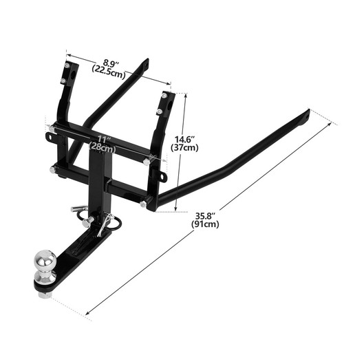 Black Rear Trailer Hitch Fit For Honda Goldwing 1800 GL1800 12-17 F6B 2013-17 16 - Picture 3 of 17