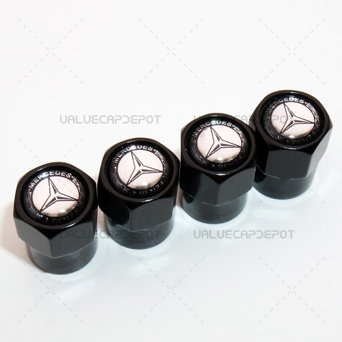 Hex Shape For Benz Logo Emblem Wheel Tire Air Valve Cap Stem Dust Cover Sport - Picture 2 of 8
