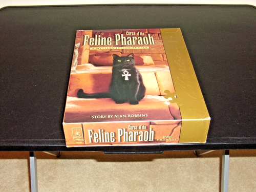 Bepuzzled Classics CURSE OF THE FELINE PHARAOH 1,000 Piece Mystery Jigsaw Puzzle - Picture 4 of 7