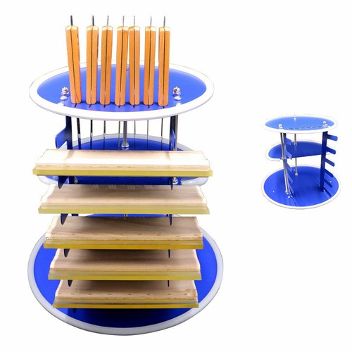  3 Schichten Desktop Siebdruck Rotary Storage Rack für Rakel Spatel - Bild 4 von 7