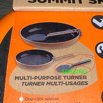 Jetboil Summit Skillet Non Stick Camping Cookware MISSING THE TURNER See Pics