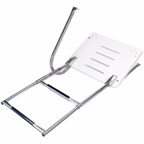 2-Step Boat Ladder Outboard Telescoping Stainless Steel Fiberglass Swim Platform - Picture 1 of 8