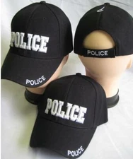POLICE EMBROIDERED ADJUSTABLE HAT black baseball ball officer law cop cap A24