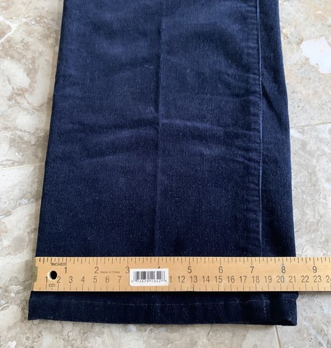 Lauren Jeans Co Ralph Lauren Womens Navy Corduroy Pants 12 Altered Holiday - Picture 5 of 7