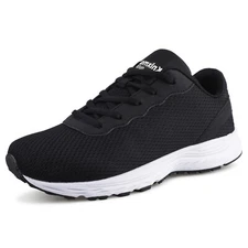 Men's Breathable Mesh Sneakers Wide Width Athletic Shoes Trail Running Shoes