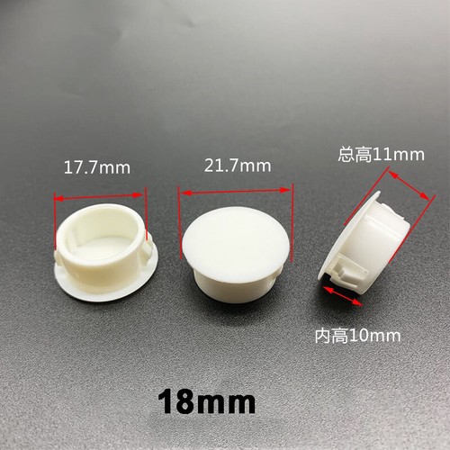 Tappi estremità di copertura in plastica rotonda inserti tubo nero spina bung 5 mm - 50 mm - Foto 39 di 52