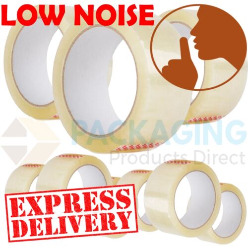 Large Clear Sellotape Tape Roll 50mm x 66m Low Noise Packing Mailing Dispatch - Picture 9 of 9