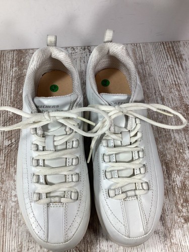 Skechers Shape Ups Work White Leather Slip Resistant Shoes Women’s Size 9 US - Picture 9 of 11