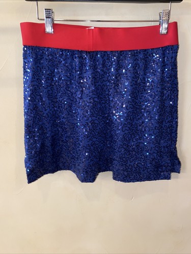 Dance Costume Red & Blue Short Mini Skirt size Large Adult NWOT Free Shipping - Picture 3 of 3