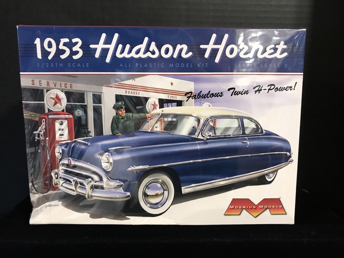 1953 Hudson Hornet プラスチックモデルキット MOEBIUS 1200 1953 HUDSON HORNET MODEL KIT-NIB-1/25 SCALE | eBay