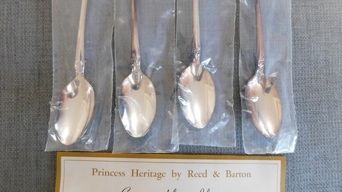 Vtg Reed Barton Princess Heritage Silverplate Ice Tea Spoons Flatware #N - Picture 3 of 6