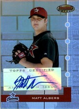 2005 Bowman's Best #132 Matt Albers FY RC /974 Auto