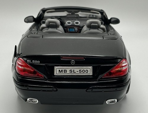 Mercedes-Benz SL500 Negro Die Cast Modelo 1:24 RARO ENCONTRAR WELLY - Imagen 14 de 19