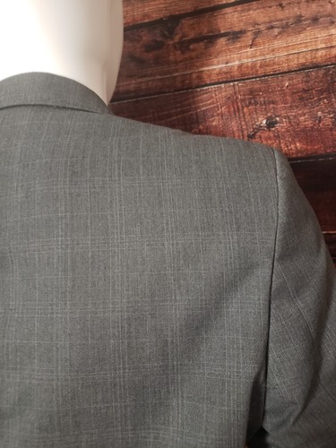 Haggar 1926 Originals 38R Sport Coat Jacket Blazer Gray Check Lined 2 Button Men - Picture 5 of 13