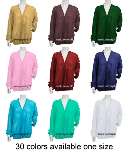 Chiffon Langarm Uni Oberteil Damen Facny Style Poncho Transparent Einfarbig TOP C53 - Bild 1 von 6