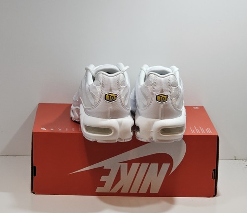 Nike Air Max Plus TN ‘Triple White’ Trainers AJ2029-100 Size 9.5 UK, 44.5 EUR - Picture 10 of 11