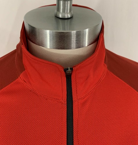EDDIE BAUER Men's shirt Short Sleeve 1/4 Zip Mock Neck Red Size M - Picture 5 of 12