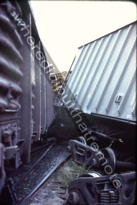 Original Dia Chicago & Northwestern CNW Proviso IL Spur 51 Entgleisung 10-76 c