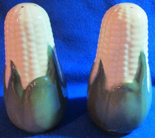 5 1/2" High X 3" Wide Corn King By "Shawnee" Pottery Salt & Pepper Set - Picture 3 of 4