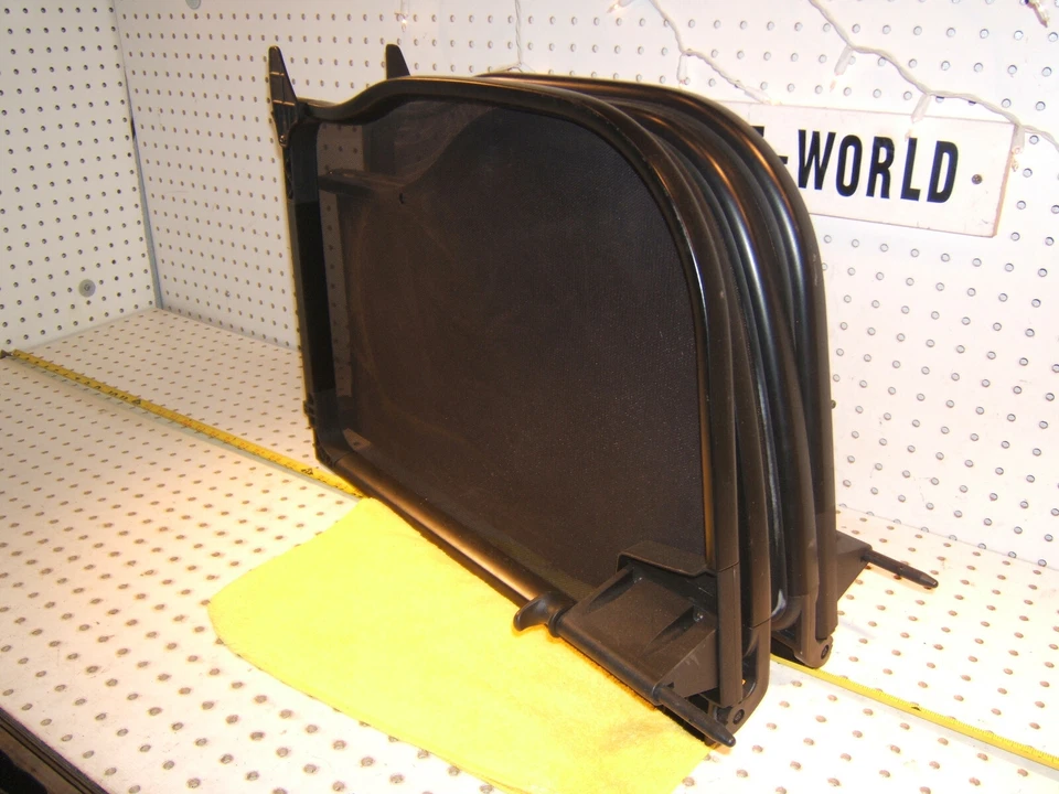 VW Escarabajo 2003 nuevo convertible malla negra parabrisas genuino VW OEM 1 deflector Foto 2 de 4