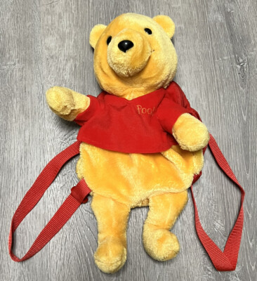 Disney Winnie The Pooh Bear Plush Backpack Adjustable Straps