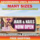 Hair Nails Salon Advertising Banner Vinyl Mesh Sign manicure beauty barber shop