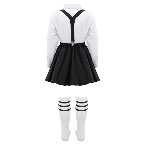 Kids Girls Birthday Party Formal Costume Pleated Skirt and Shirts Fancy Outfits - Picture 11 of 35