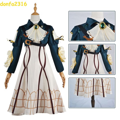 Costume cosplay viola Evergarden abito anime uniforme set completo regalo festa - Foto 6 di 13