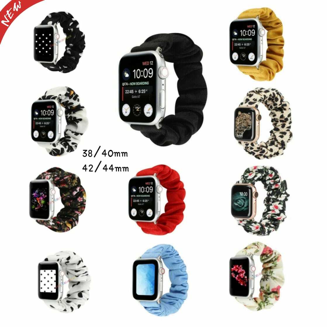 Best Latest Scrunchie Straps Fashion Band For Apple iWatch Series