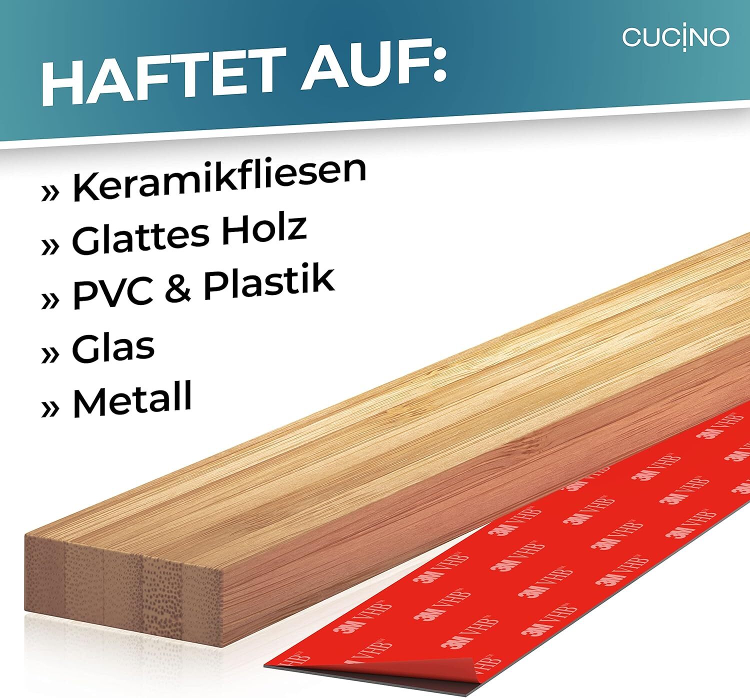 Magnetleiste Messer Bambus 40cm, Vergleichssieger - selbstklebend ohne Bohren