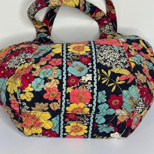 Vera Bradley Versailles gesteppte Schultertasche Side by Side Magnetverschluss Beuteltasche - Bild 5 von 8